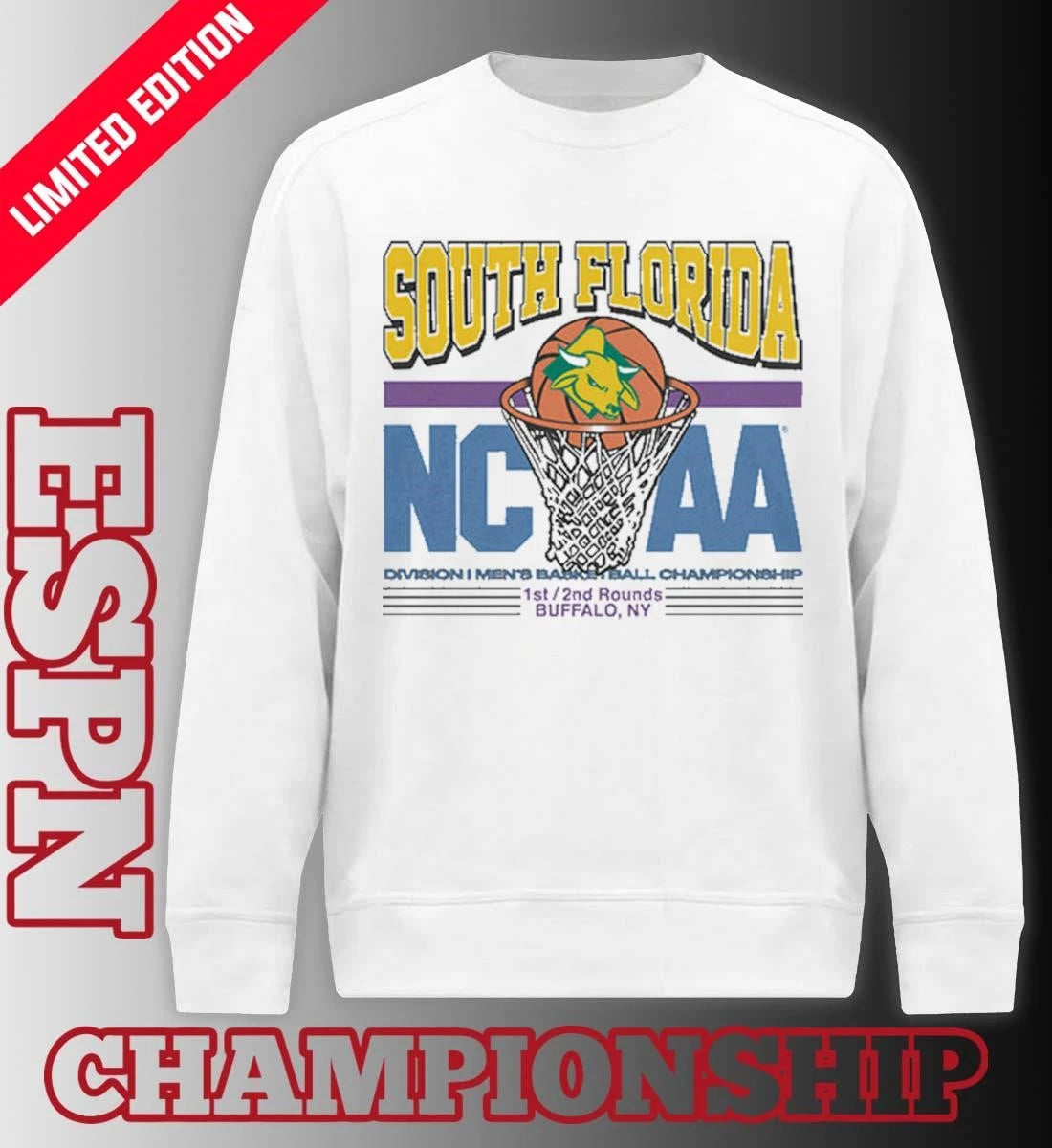 Official USF Bulls Men’s Basketball March Madness NCAA Tournament Retro Vibes Shirt