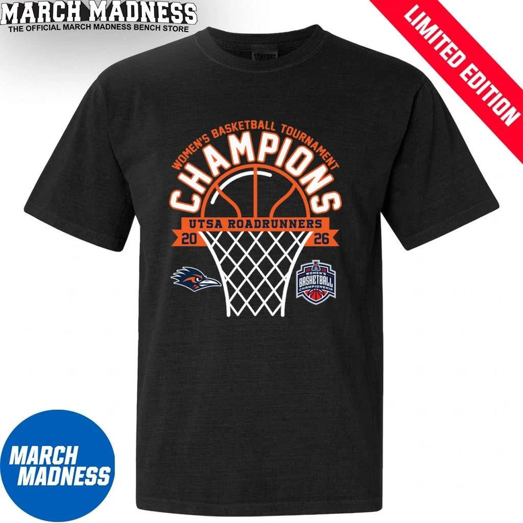 Official UTSA Roadrunners 2026 American Conference Women’s Basketball Tournament Champions Shirt