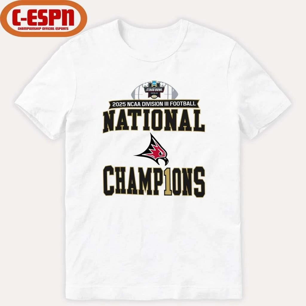 Official UW-River Falls 2025 NCAA DIII Football National Champions T-Shirt