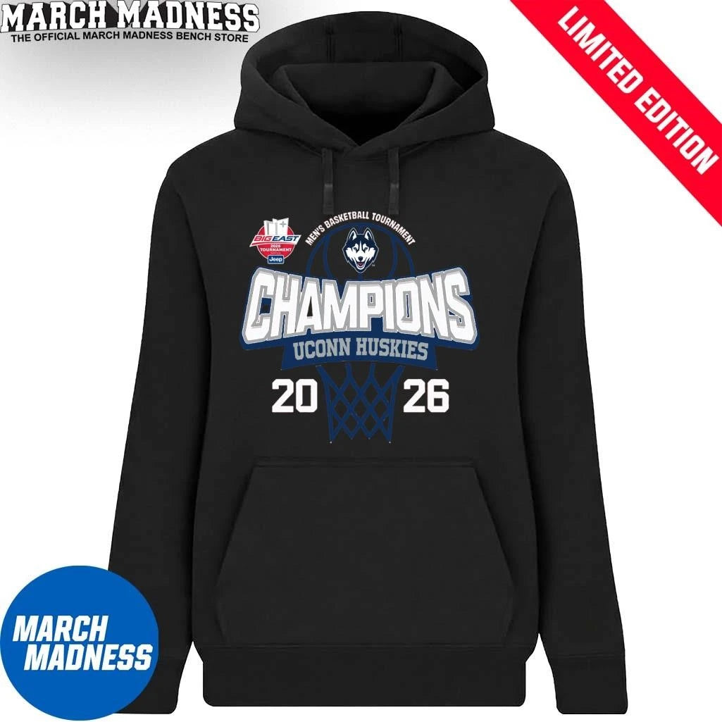 Official Uconn Huskies 2026 Big East Men’s Basketball Tournament Champions Shirt