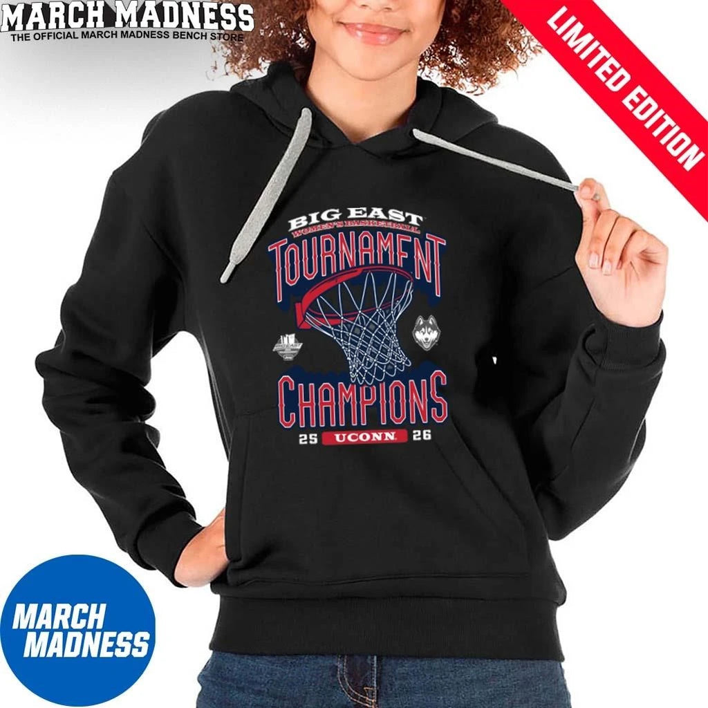 Official Uconn Huskies Big East Women’s Basketball Tournament Champions 2026 T-Shirt