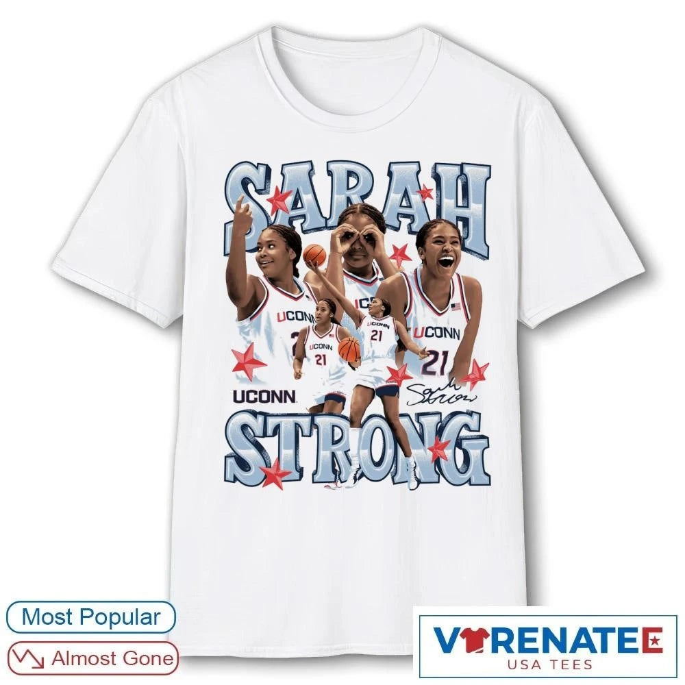 Official Uconn Huskies Sarah Strong Women’s Basketball Champ Signature T-Shirt