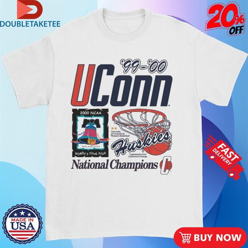 Official Uconn Huskies Women’s Basketball 2000 NCAA Champions Shirts