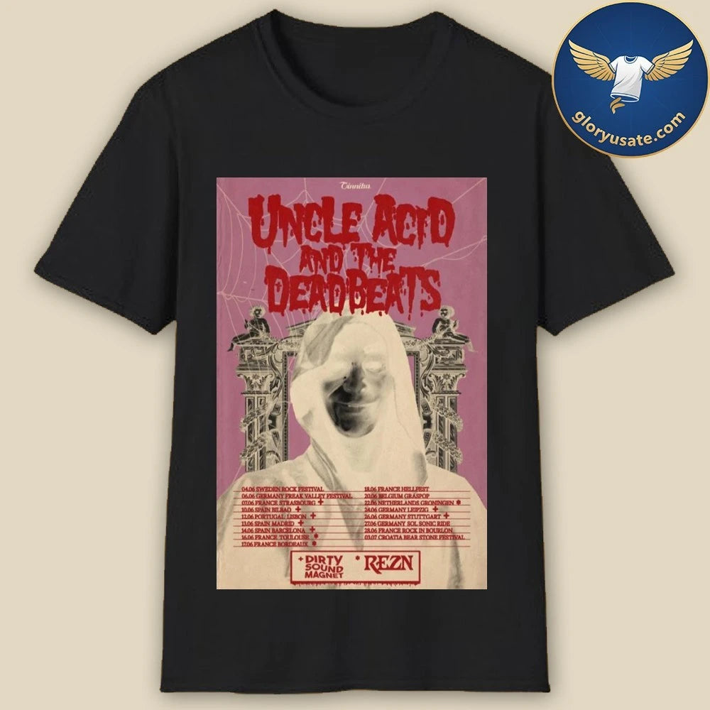 Official Uncle Acid And The Dead Beats Europe Tour 2026 Poster Shirt