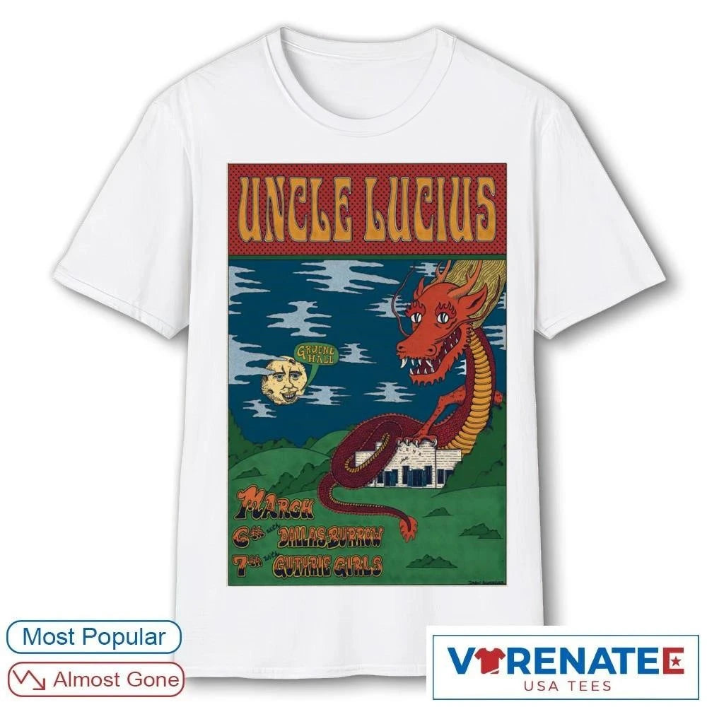 Official Uncle Lucius Gruene Hall In New Braunfels, TX March 6-7 2026 Poster t-shirt