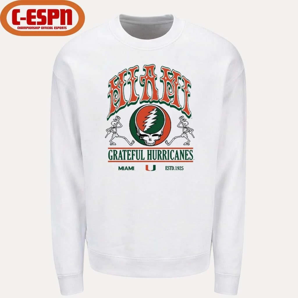 Official University Of Miami X Grateful Hurricanes Shirt