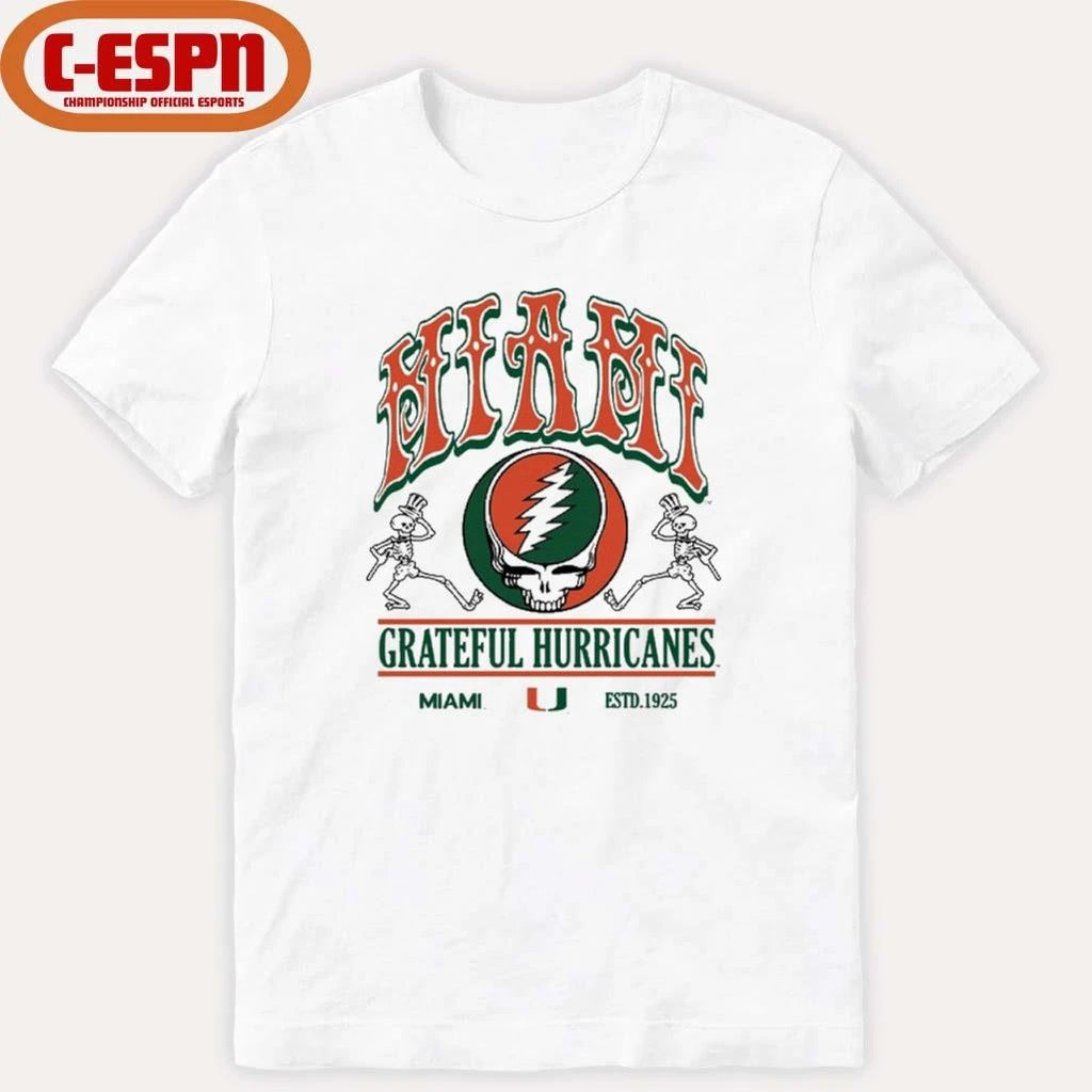 Official University Of Miami X Grateful Hurricanes Shirt