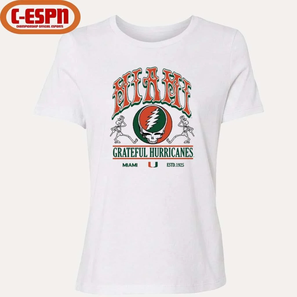 Official University Of Miami X Grateful Hurricanes Shirt