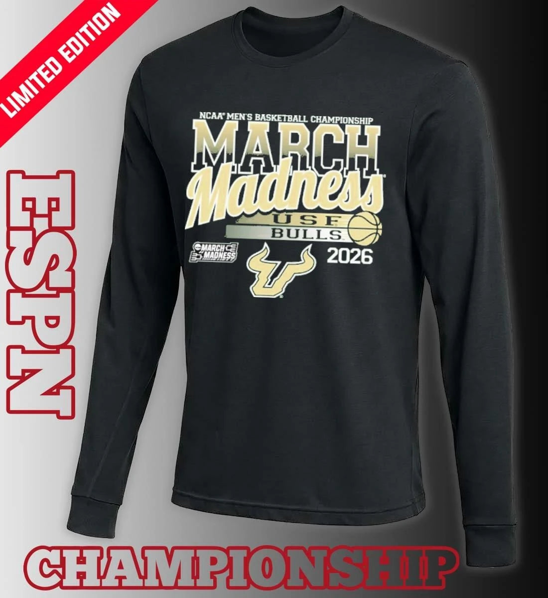 Official University of South Florida Men’s Basketball 2026 March Madness Bound Shirt