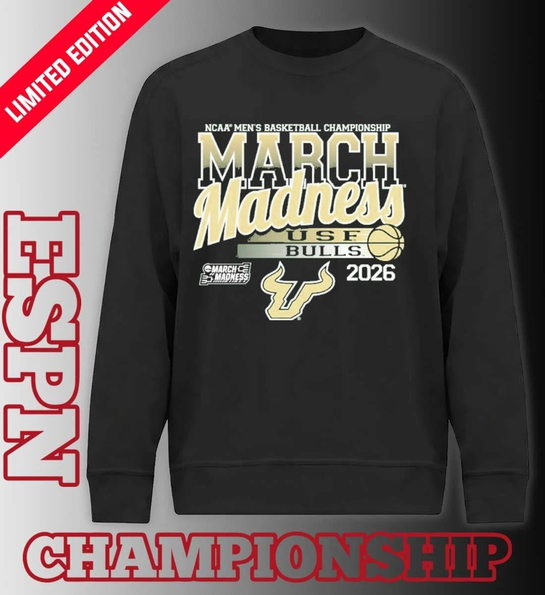 Official University of South Florida Men’s Basketball 2026 March Madness Bound Shirt