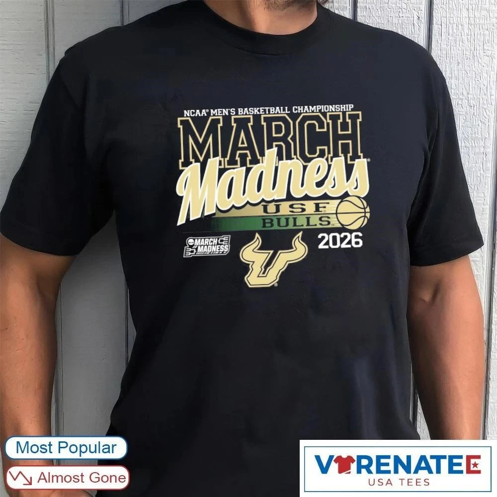 Official University of South Florida Men’s Basketball 2026 NCAA March Madness Bound T-Shirt