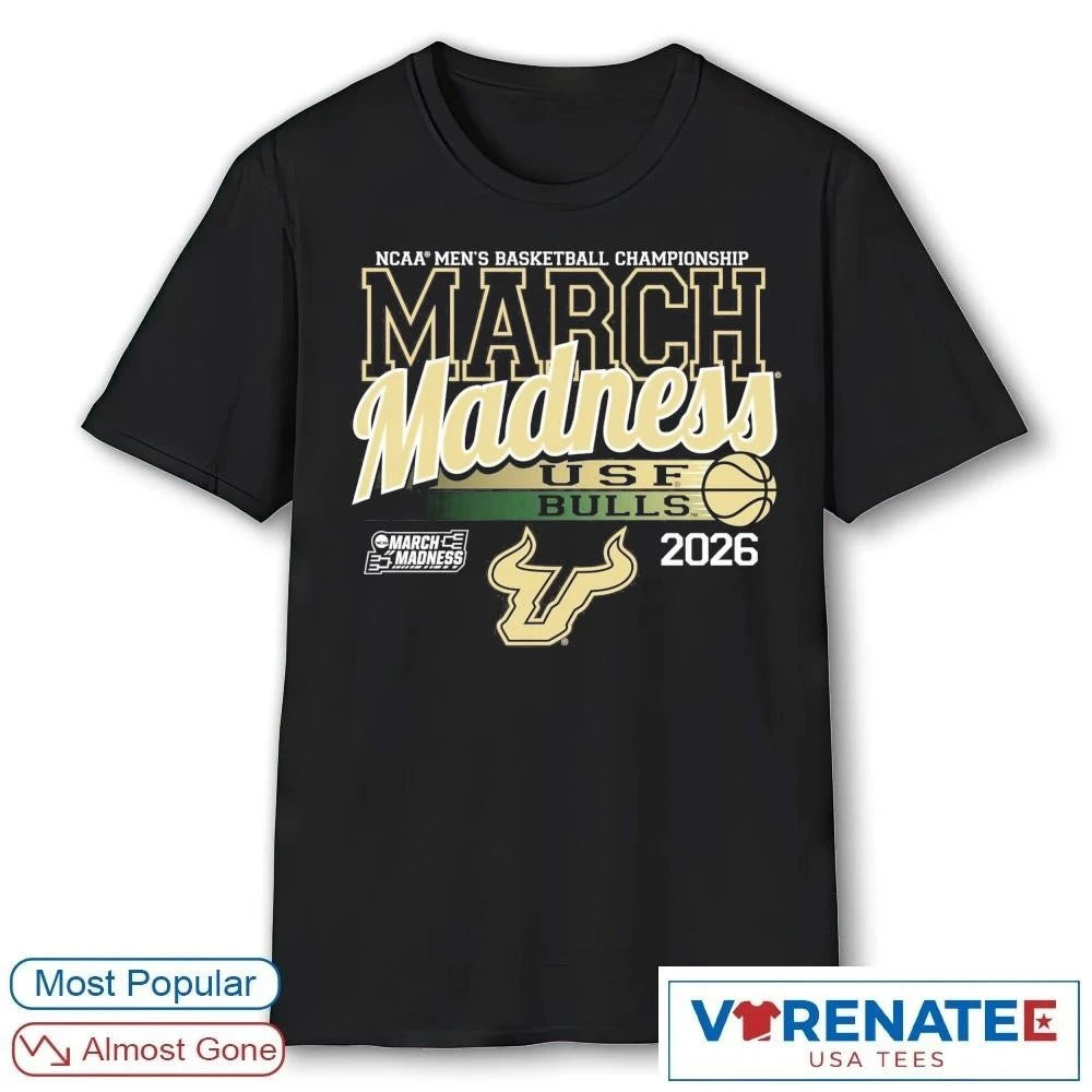 Official University of South Florida Men’s Basketball 2026 NCAA March Madness Bound T-Shirt