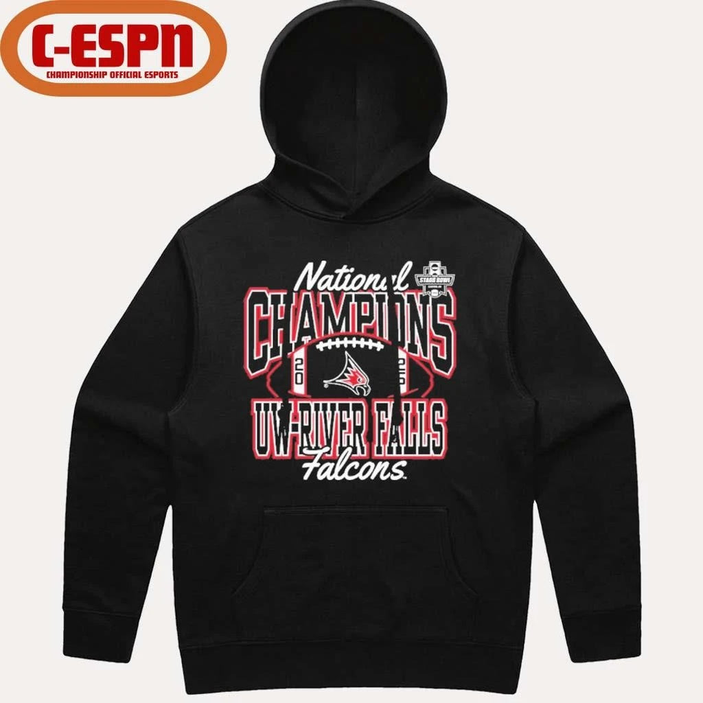 Official University of Wisconsin – River Falls Football 2025 DIII National Champions Shirt