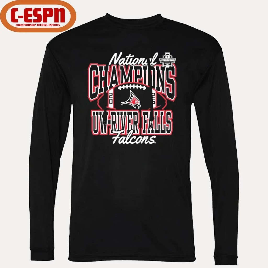 Official University of Wisconsin – River Falls Football 2025 DIII National Champions Shirt