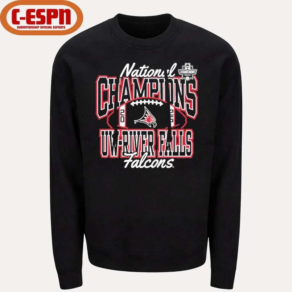 Official University of Wisconsin – River Falls Football 2025 DIII National Champions Shirt