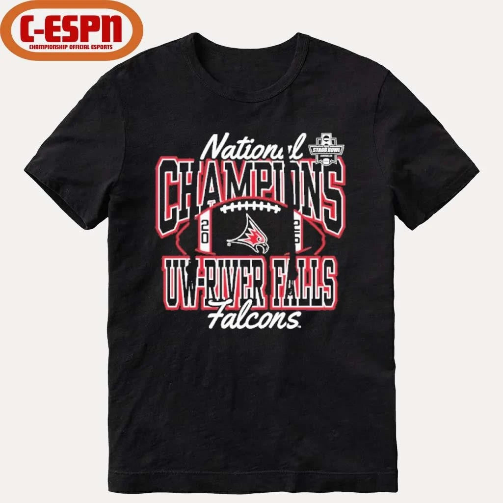 Official University of Wisconsin – River Falls Football 2025 DIII National Champions Shirt