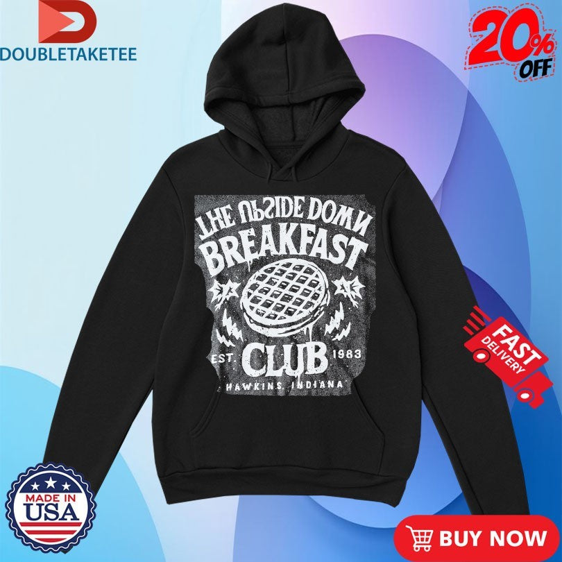 Official Upside Down Breakfast Club Hawkins Indiana Est 1983 Shirts