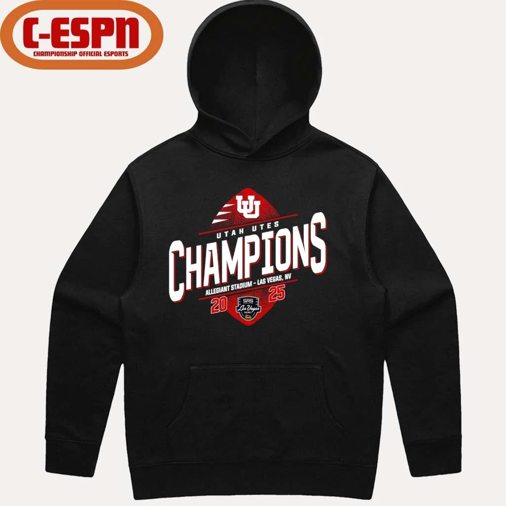 Official Utah Utes SRS Distribution Las Vegas Bowl Champions T-shirt