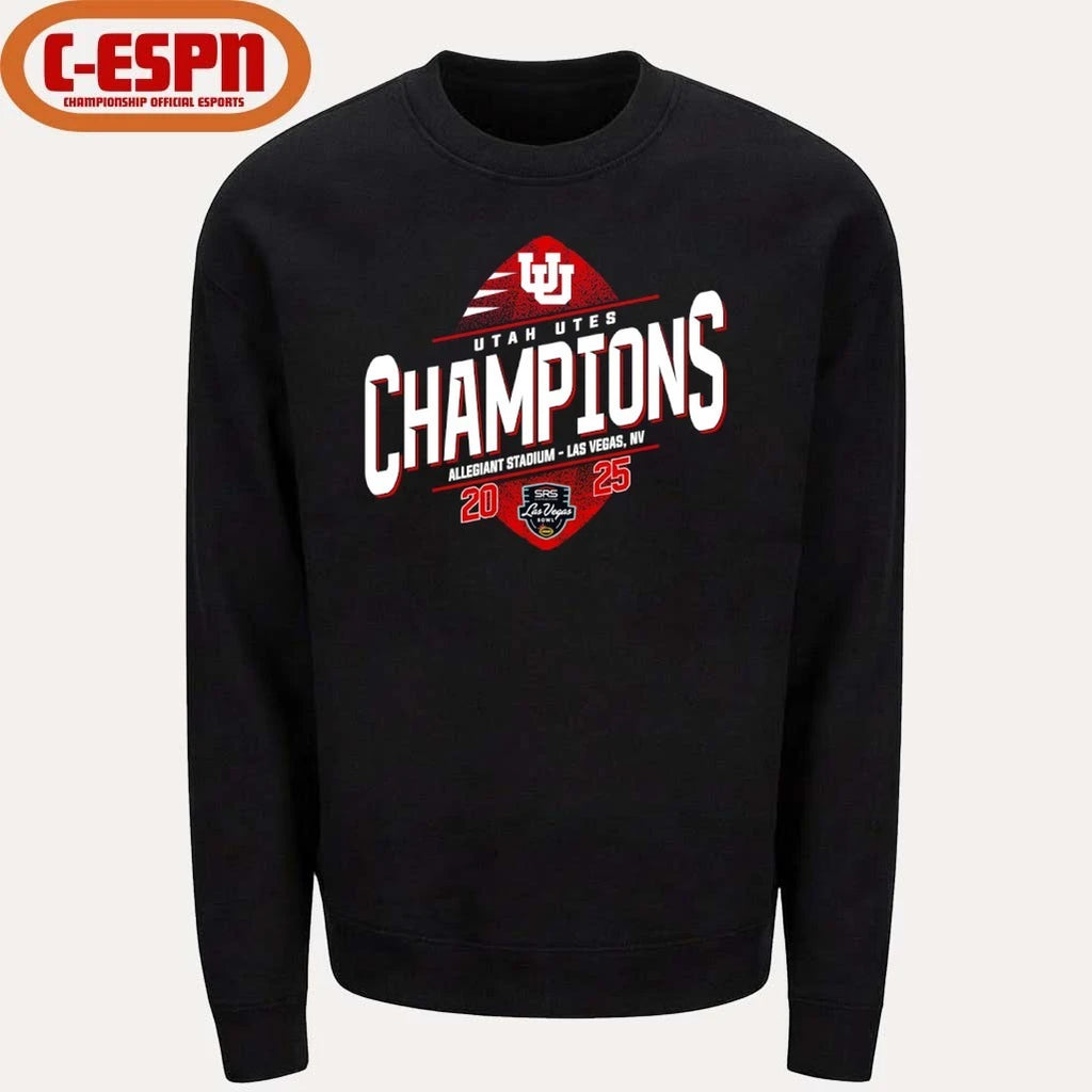 Official Utah Utes SRS Distribution Las Vegas Bowl Champions T-shirt