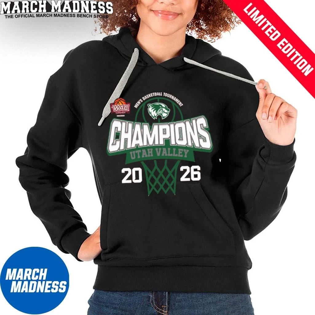 Official Utah Valley Wolverines 2026 WAC Men’s Basketball Tournament Champions Shirt