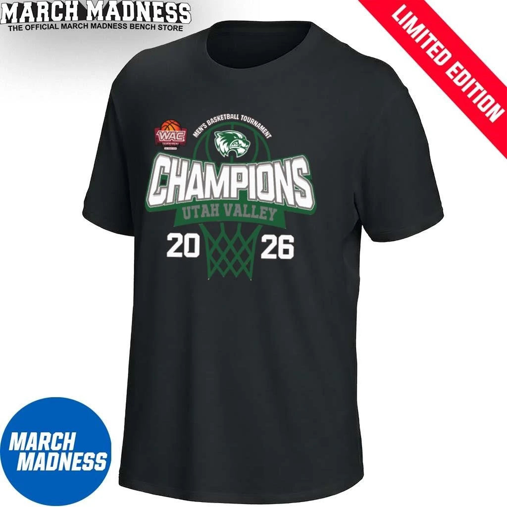 Official Utah Valley Wolverines 2026 WAC Men’s Basketball Tournament Champions Shirt