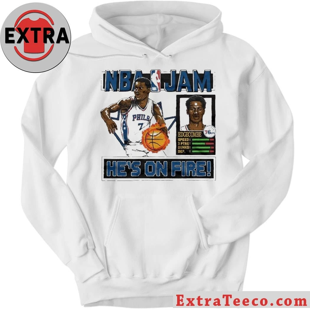 Official V.J. Edgecombe, guard for the Philadelphia 76ers in the NBA He’s On Fire Shirt