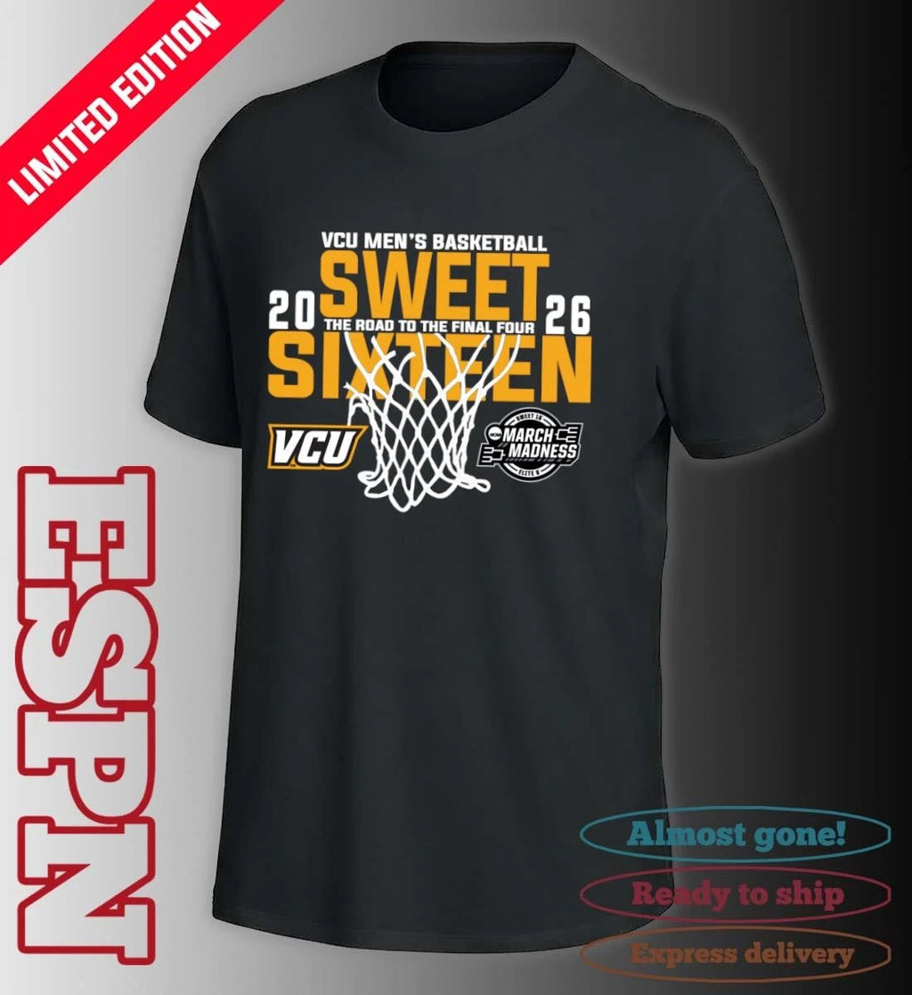 Official VCU Men’s Basketball 2026 Sweet Sixteen The Road To The Final Four Shirt