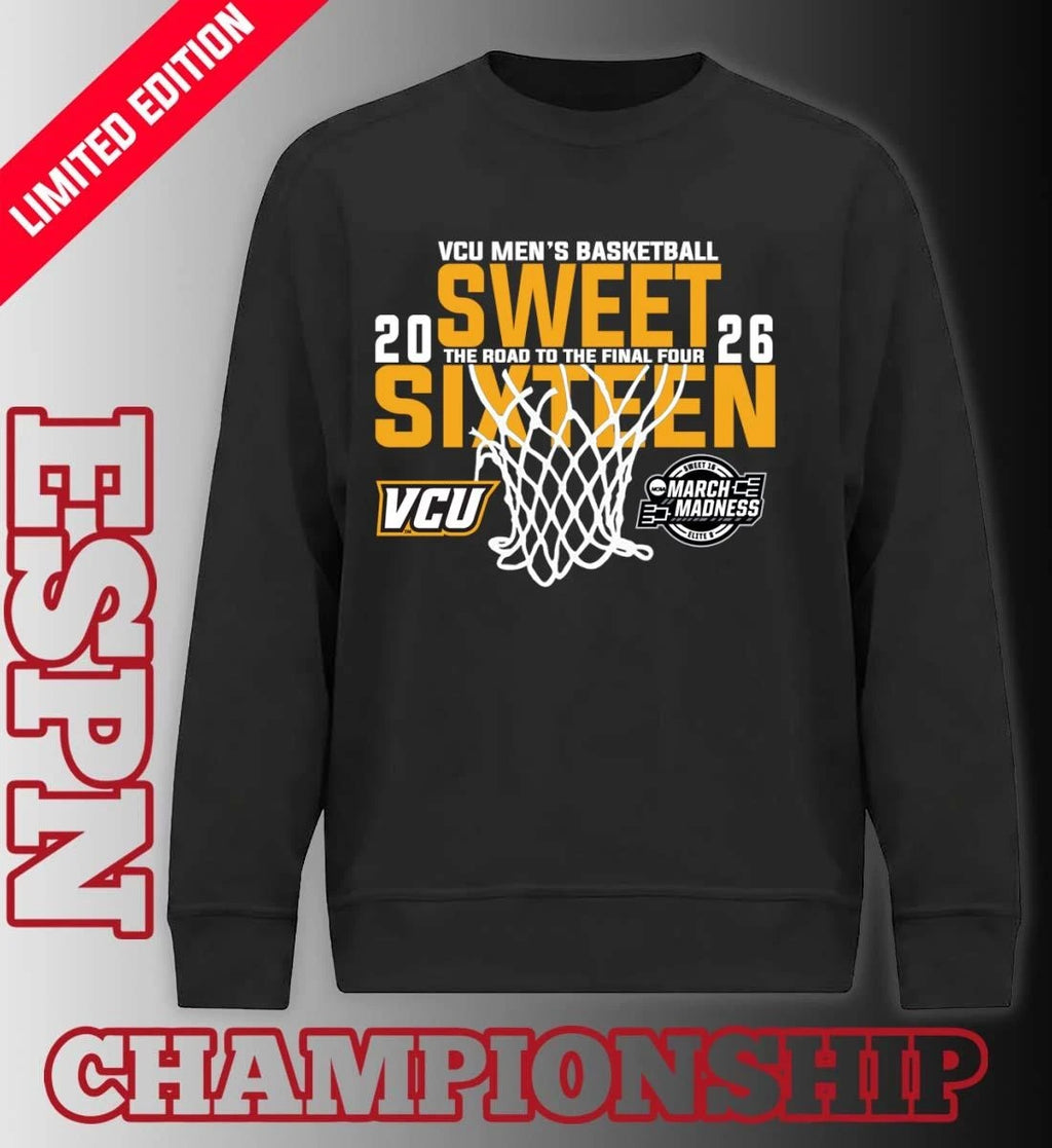 Official VCU Men’s Basketball 2026 Sweet Sixteen The Road To The Final Four Shirt