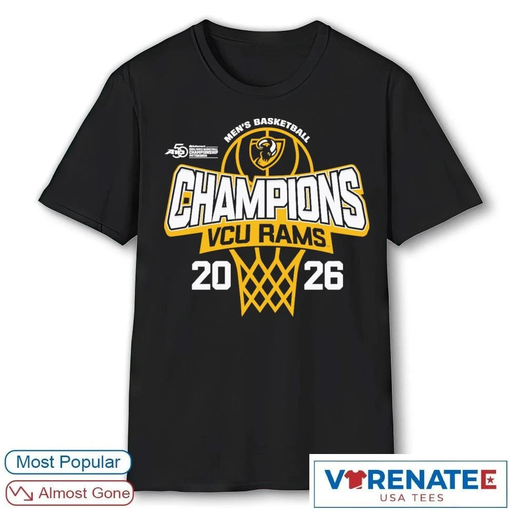 Official VCU Rams 2026 A-10 Men’s Basketball Tournament Champions T-Shirt
