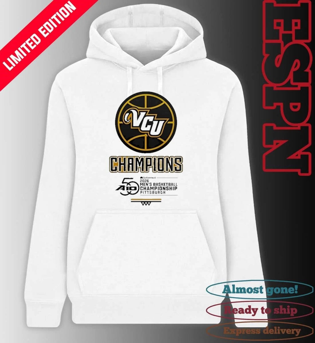 Official VCU Rams 2026 A10 Men’s Basketball Champions Locker Room T-Shirt