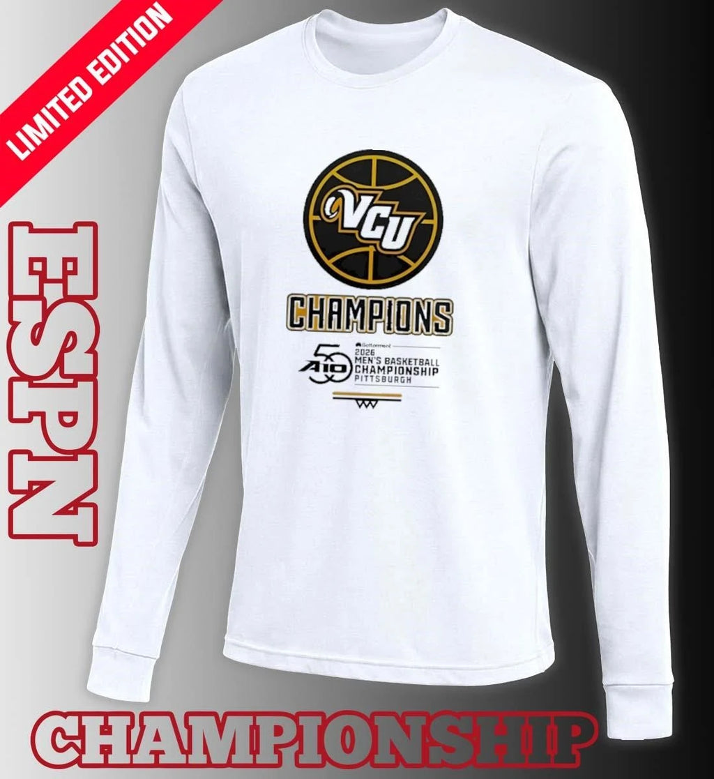 Official VCU Rams 2026 A10 Men’s Basketball Champions Locker Room T-Shirt