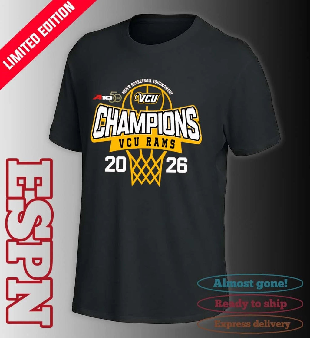 Official VCU Rams 2026 Atlantic 10 Men’s Basketball Tournament Champions Shirt