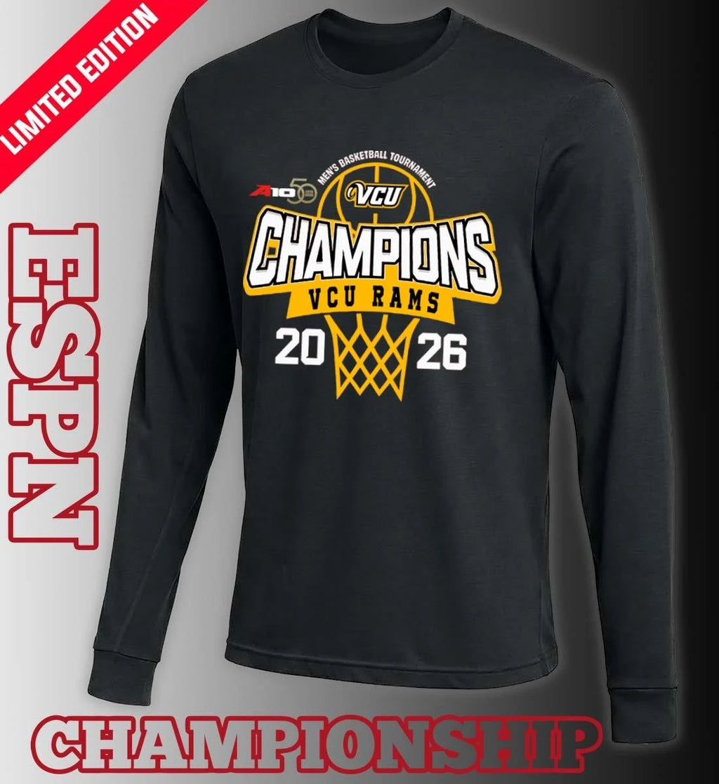 Official VCU Rams 2026 Atlantic 10 Men’s Basketball Tournament Champions Shirt