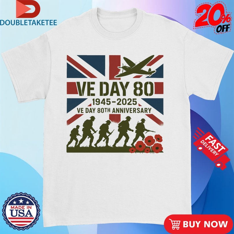 Official VE Day 80th Anniversary 1945-2025 Shirts