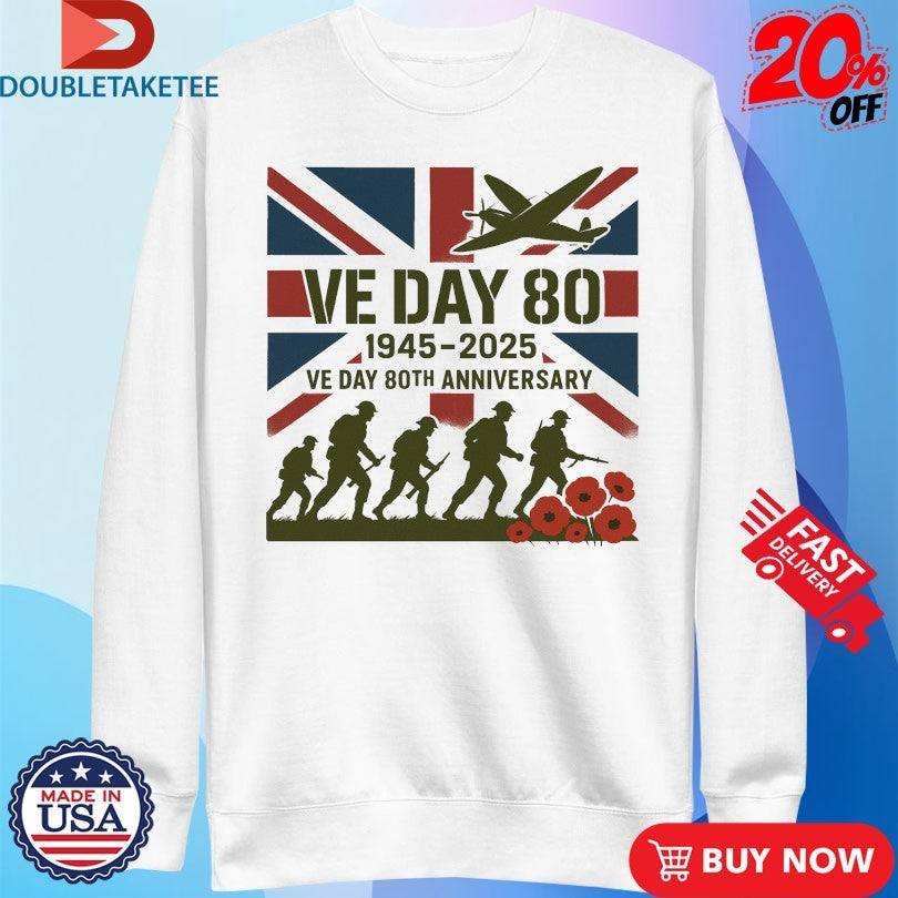Official VE Day 80th Anniversary 1945-2025 Shirts