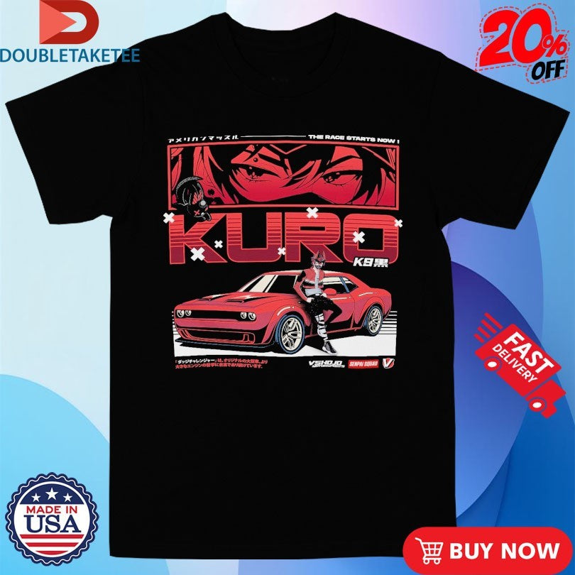 Official VShojo x Senpai Squad Kuro The Race Starts Now K9 Anime Waifu Shirts