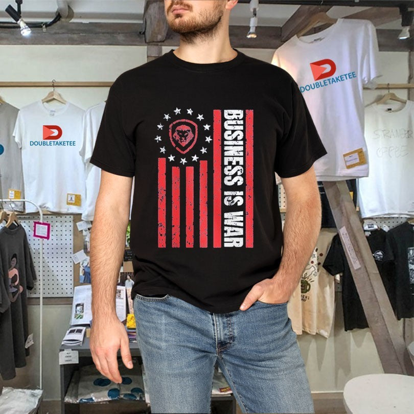 Official Valuetainment Future Looks Bright White Business Is War Target Lion Americna Flag Shirts
