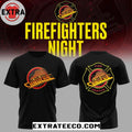 Official Vancouver Canucks Firefighters Night Logo Two Sided Hoodie Shirt