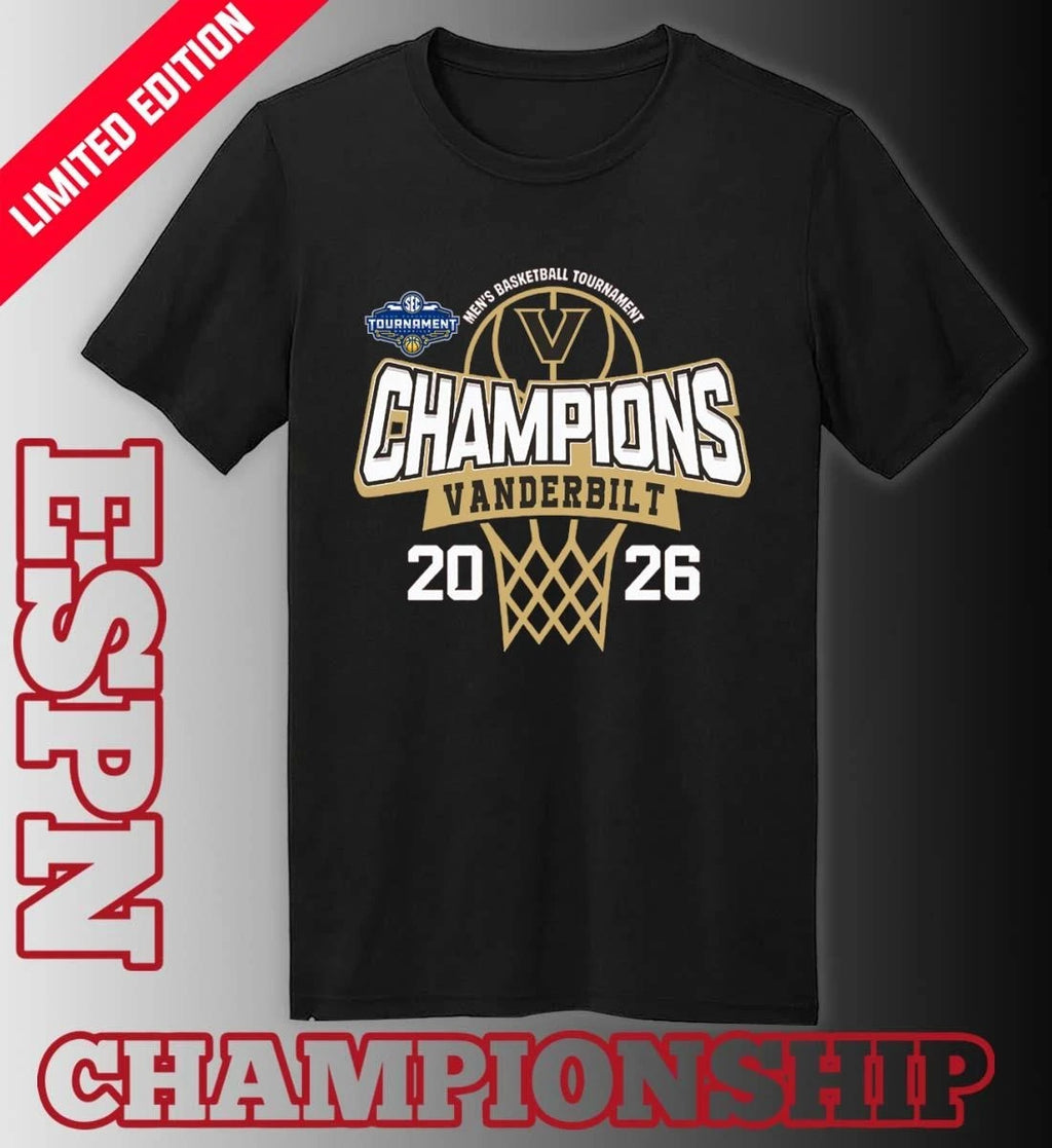 Official Vanderbilt Commodores 2026 Southeastern Conference Men’s Basketball Tournament Champions Shirt