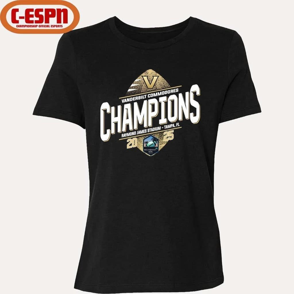 Official Vanderbilt Commodores Reliaquest Bowl Champions T-Shirt