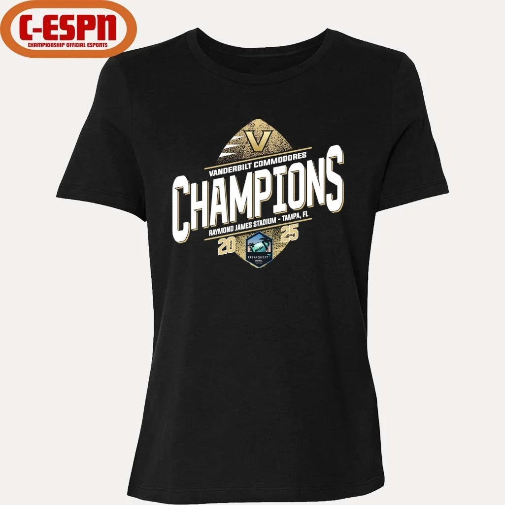 Official Vanderbilt Commodores Reliaquest Bowl Champions T-Shirt