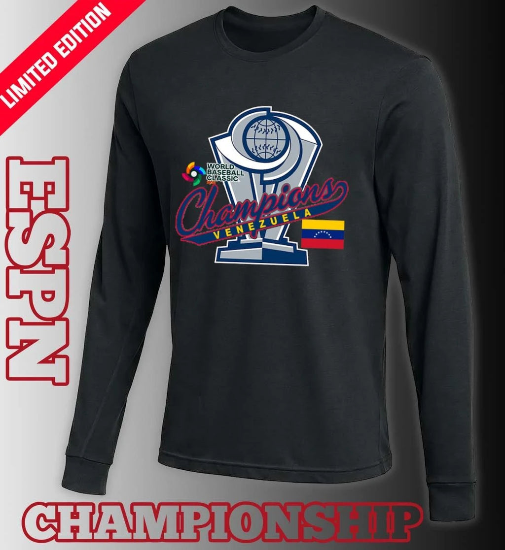 Official Venezuela 2026 World Baseball Classic Champions Trophy Shirt