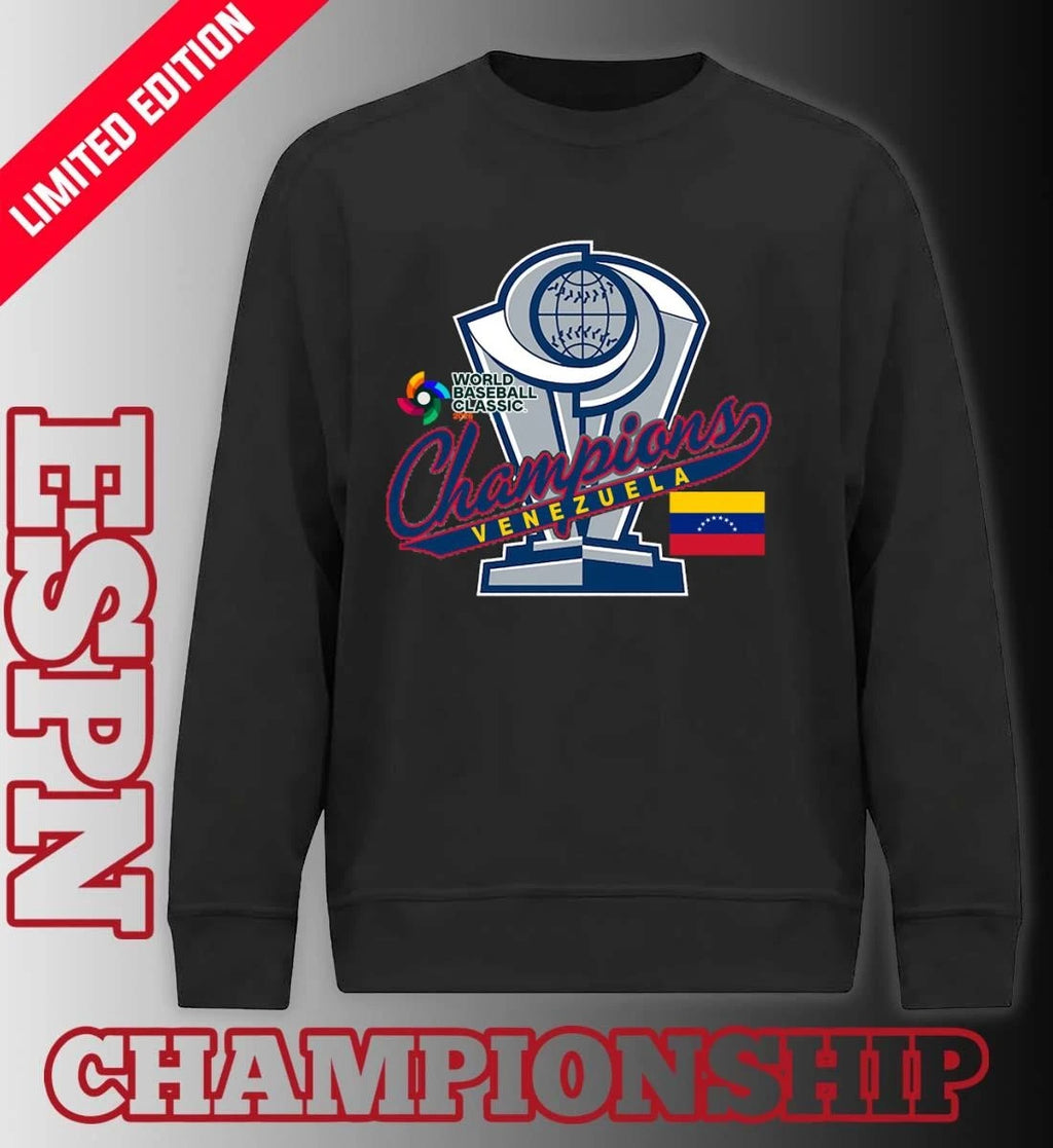 Official Venezuela 2026 World Baseball Classic Champions Trophy Shirt