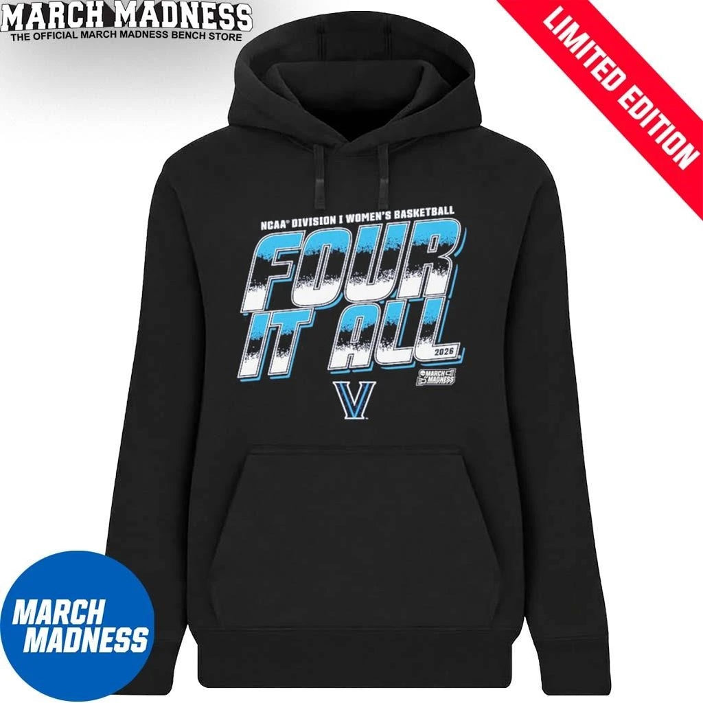 Official Villanova Women’s Basketball Four It All 2026 March Madness Shirt