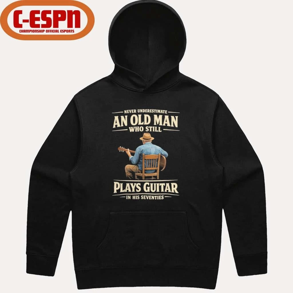 Official Vintage Never Underestimate An Old Man Who Still Plays Guitar In His Seventies shirt