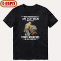 Official Vintage Never Underestimate An Old Man Who Still Turns Wrenches In His Eighties shirt
