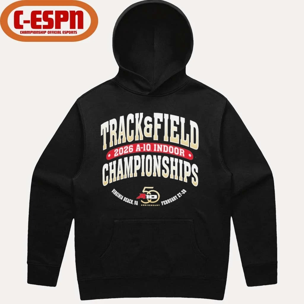 Official Virginia Beach, VA 2026 A-10 Indoor Track &amp; Field Championship T-Shirt