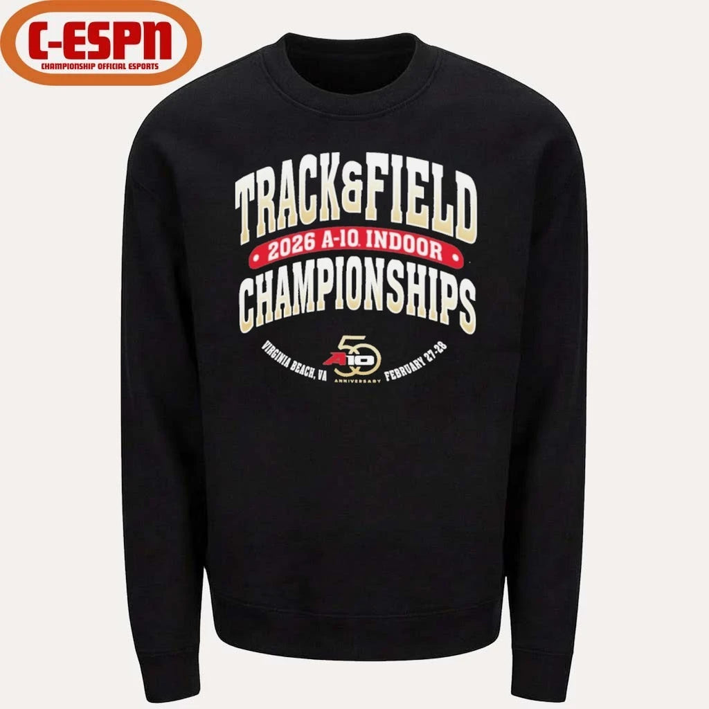 Official Virginia Beach, VA 2026 A-10 Indoor Track &amp; Field Championship T-Shirt