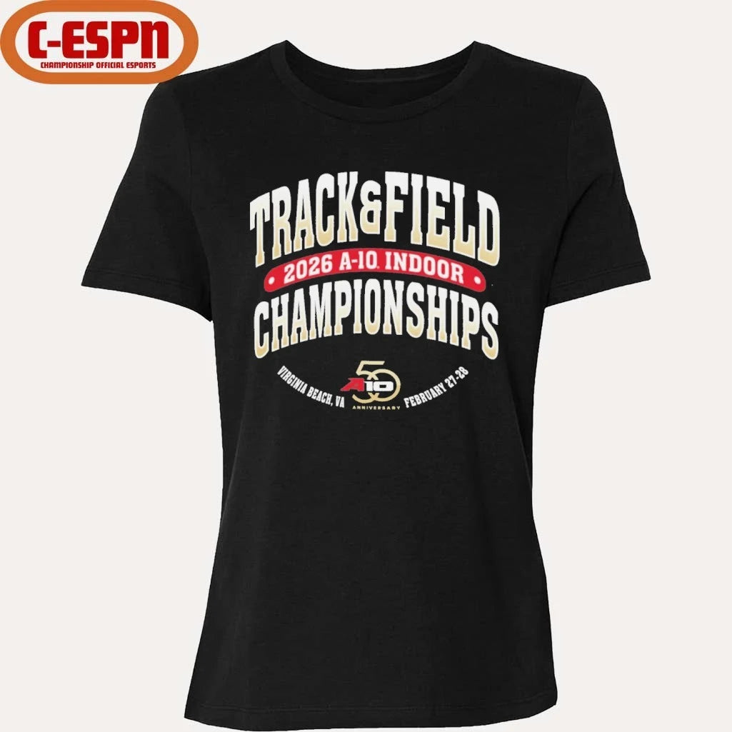 Official Virginia Beach, VA 2026 A-10 Indoor Track &amp; Field Championship T-Shirt