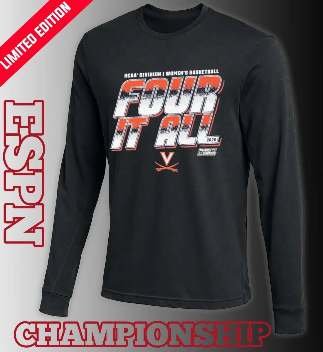 Official Virginia Women’s Basketball Four It All 2026 March Madness Shirt